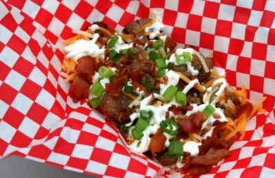 Loaded smashed taters